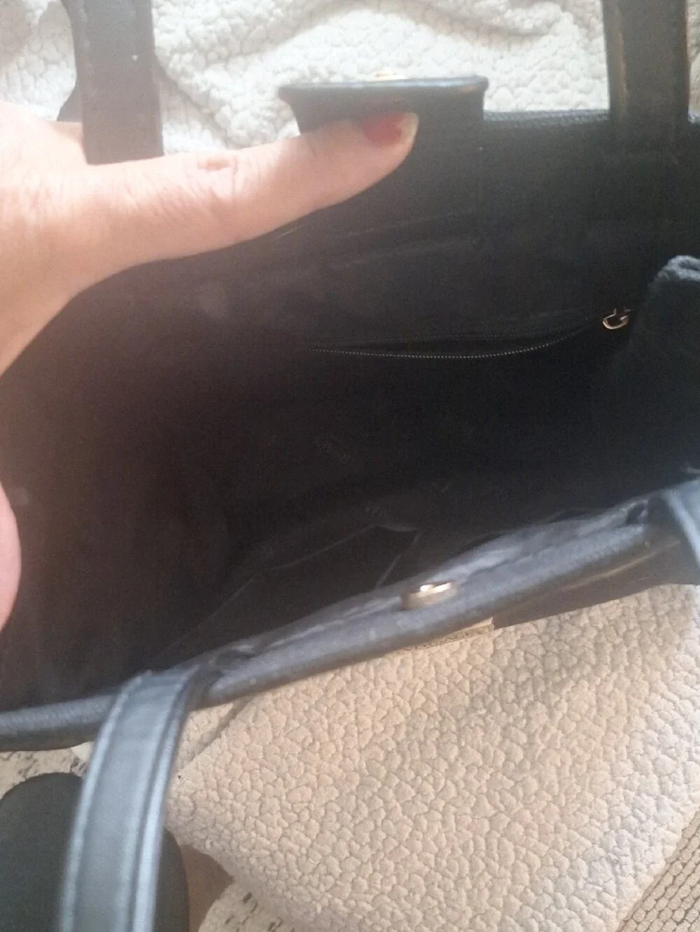 Versace Black and Gold Greek Key Satchel